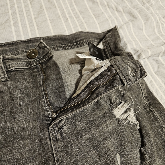 Ninth Hall 28w Men's Lure Distressed Black Jeans - Picture 4 of 11